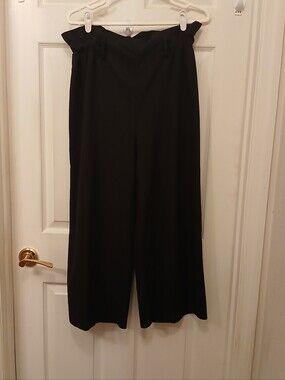 Potter's Pot Palazzo Pants Women's Size M Black Wide Leg Office Wear Dressy